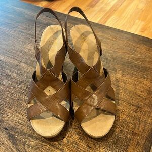 Tan wedges size 12 women’s A2 Aerosoles new